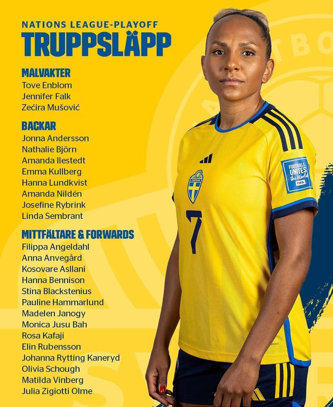 瑞典女足联赛冠军现阵容调整的简单介绍